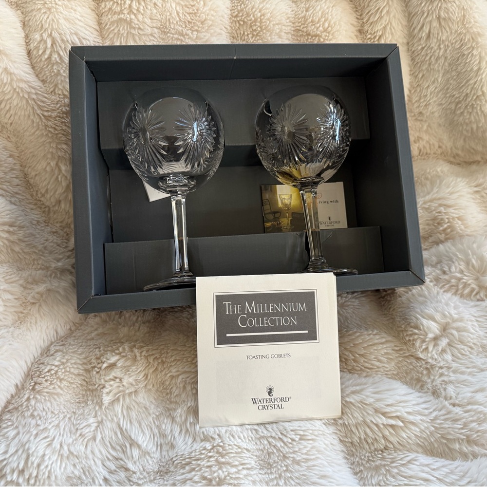 Waterford Crystal Millennium Collection Toasting Goblets